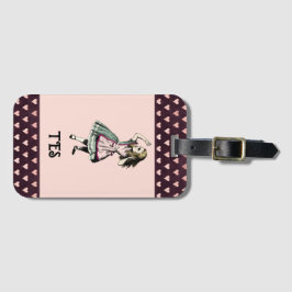 Alice i Wonderland Fairy Tale Monogram Bagagebricka