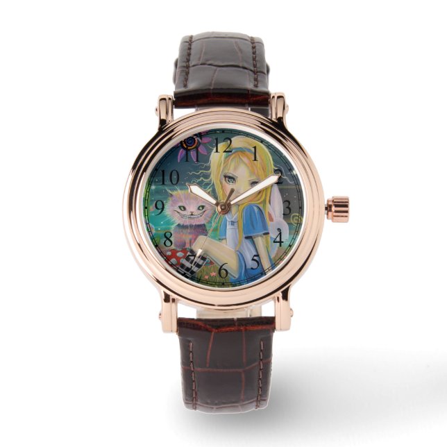Alice i Wonderland Fairytale Cute Girly Watch Armbandsur (Framsida)