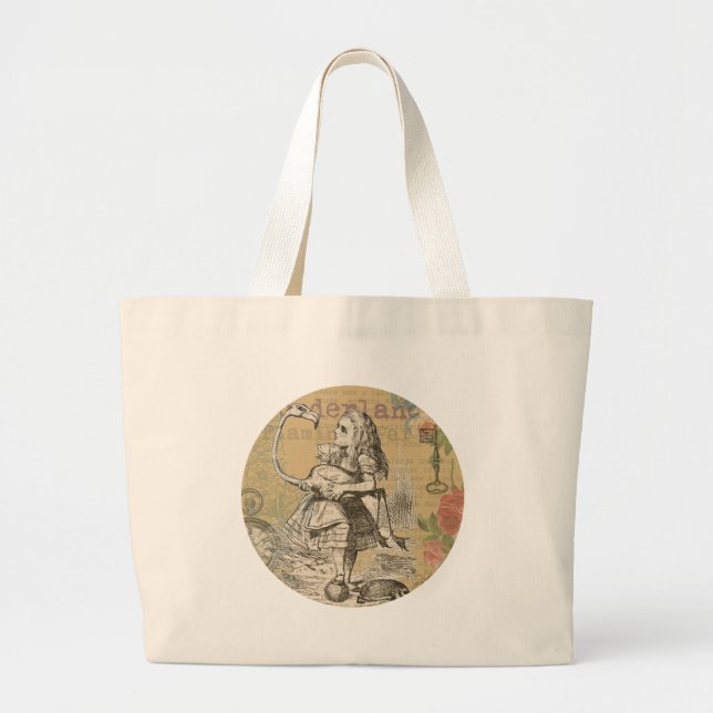 Alice i Wonderland Flamingo Classic Jumbo Tygkasse (Framsidan)