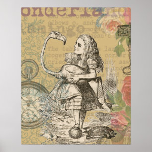 Alice i Wonderland Flamingo Classic Poster