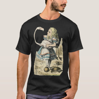 Alice i Wonderland Flamingo & Hedgehog Croquet Ta T Shirt