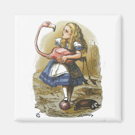 Alice i Wonderland Flamingo Magnet