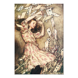 Alice i Wonderland Flies Cards Fototryck