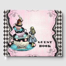 Alice i Wonderland Födelsedagsfest Guest Bok