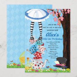 Alice i Wonderland Födelsedagsfest Inbjudningar