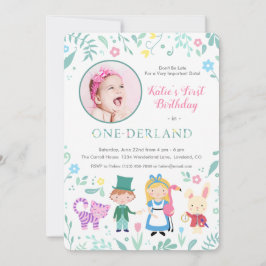 Alice i Wonderland | Första födelsedag i ett land Inbjudningar