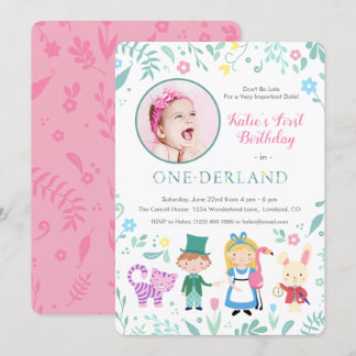 Alice i Wonderland | Första födelsedag i ett land Inbjudningar