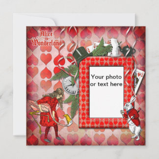 Alice i Wonderland Foto Inbjudningskort