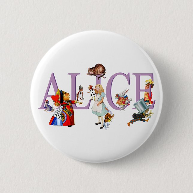 ALICE I WONDERLAND & FRIENDS KNAPP (Framsida)