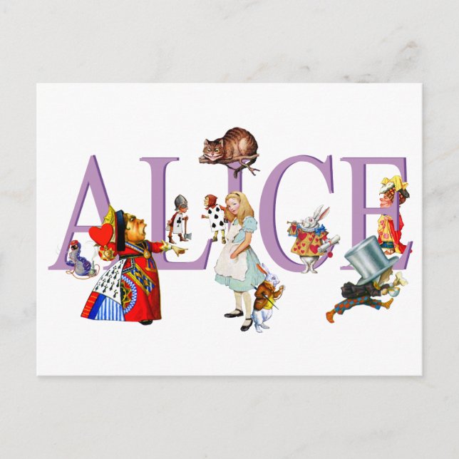 ALICE I WONDERLAND & FRIENDS VYKORT (Framsida)
