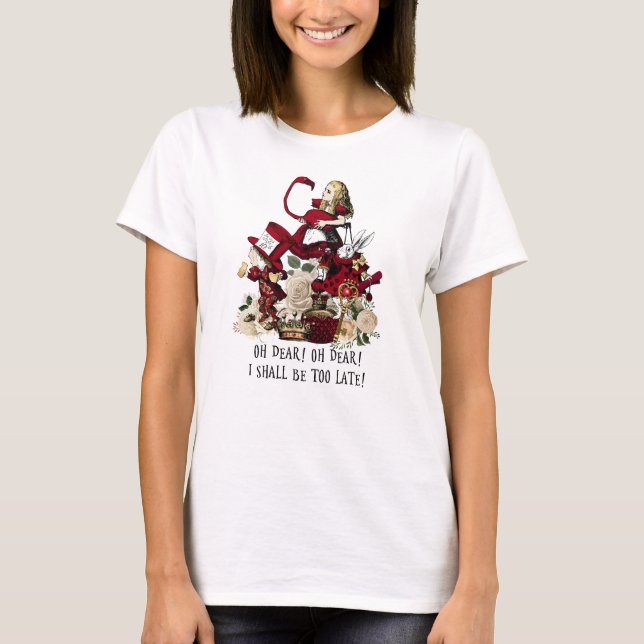 Alice i Wonderland Gifts #102 Red Series T Shirt (Framsida)