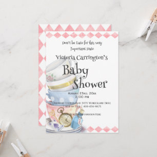 Alice i Wonderland Girl Baby Shower-inbjudan Inbjudningar