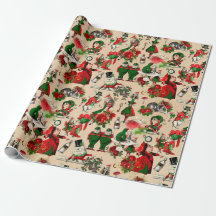 Alice i Wonderland God Jul Wrapping Papper