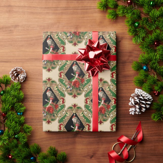 Alice i Wonderland God Jul Wrapping Papper Presentpapper (Julgåva)