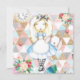Alice i Wonderland Hälsning Blank Cards Kort