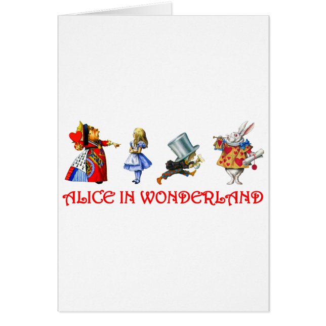 ALICE I WONDERLAND HÄLSNINGSKORT (Framsidan)