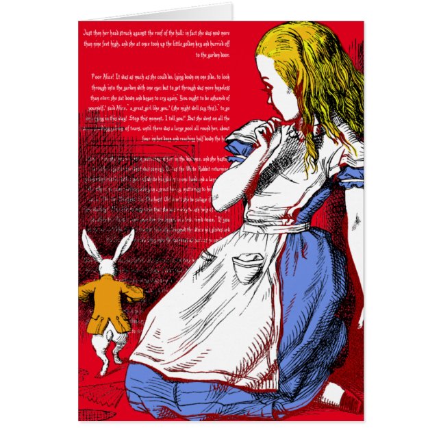 Alice i Wonderland Hälsningskort (Framsidan)