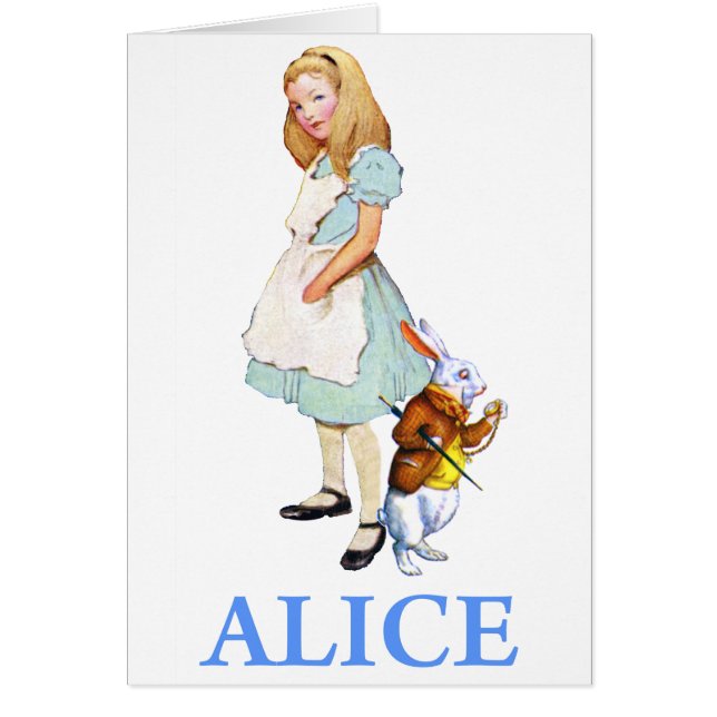 ALICE I WONDERLAND HÄLSNINGSKORT (Framsidan)