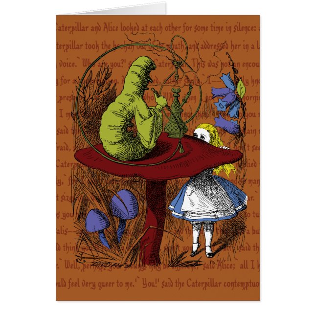 Alice i Wonderland Hälsningskort (Framsidan)