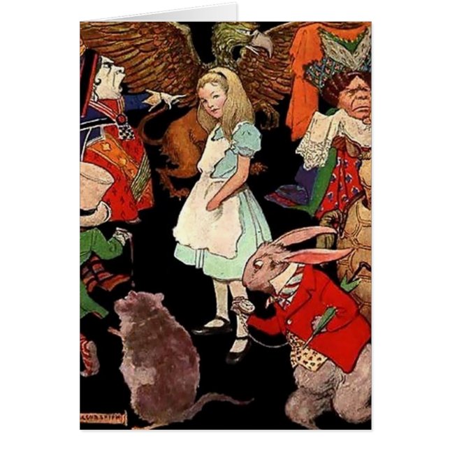 Alice i Wonderland Hälsningskort (Framsidan)
