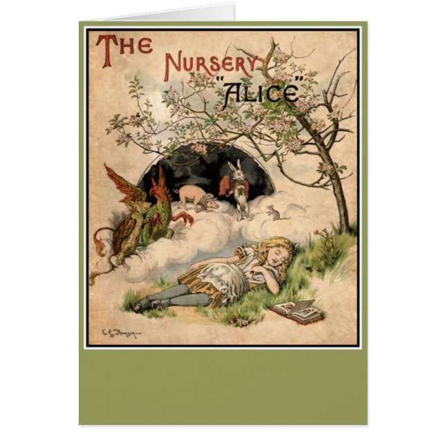 Alice i Wonderland Hälsningskort (Framsidan)