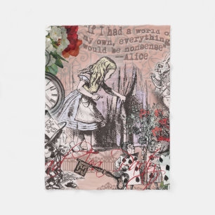 Alice i Wonderland Hatter och kanin Fleecefilt