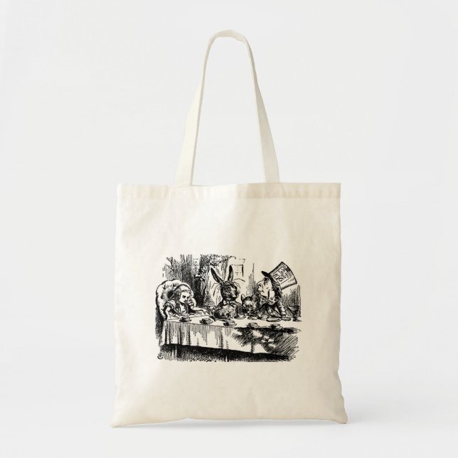 Alice i Wonderland Illustration Mad Hatter Tygkasse (Framsidan)