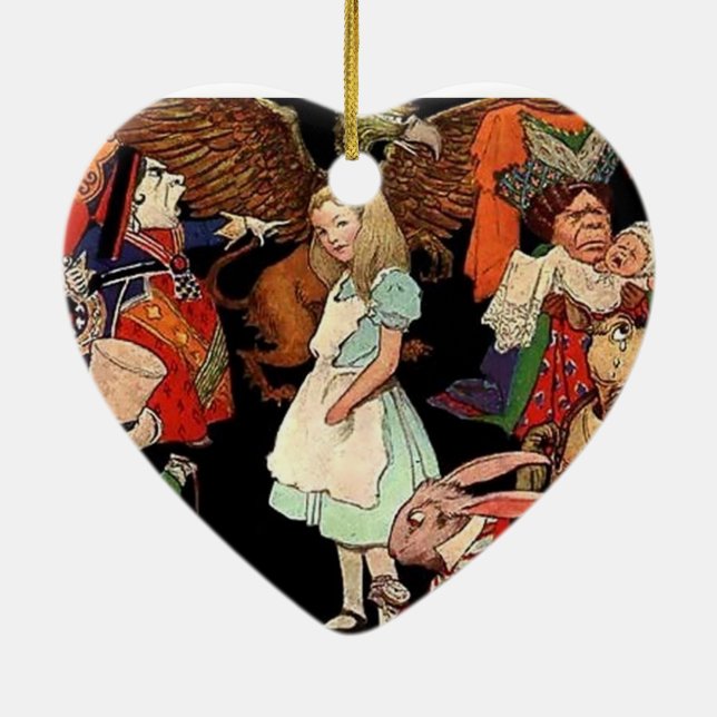 Alice i Wonderland Julgransprydnad Keramik (Baksidan)