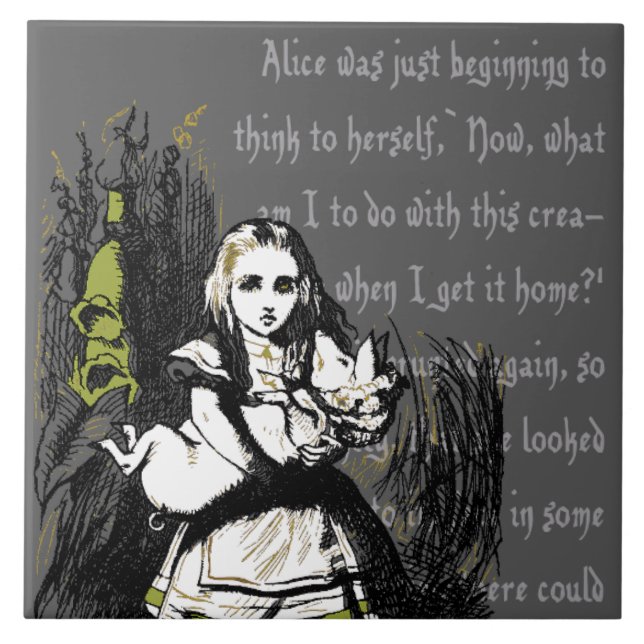 Alice i Wonderland Kakelplatta (Framsidan)