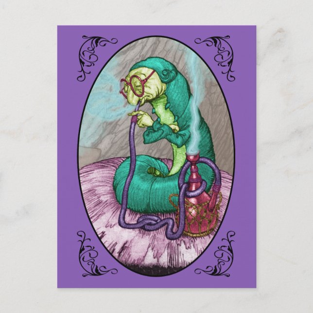 Alice i Wonderland - Katerpelaren Vykort (Framsida)
