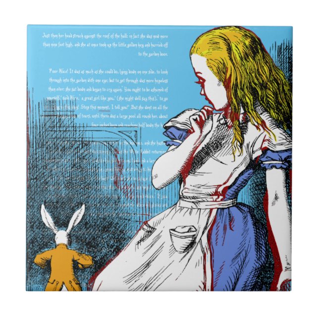 +{ Alice i Wonderland }+ keramiskt Tile Kakelplatta (Framsidan)