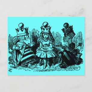 Alice i Wonderland Kung & Queen Vykort