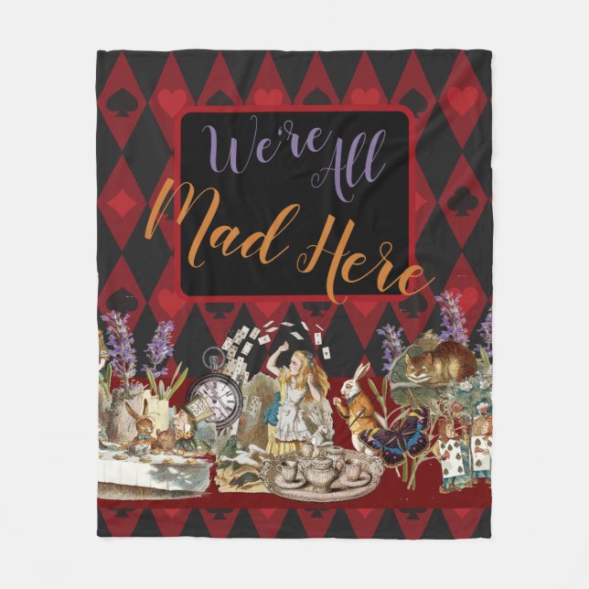 Alice i Wonderland Mad Cheshire Cat Fleecefilt (Framsidan)