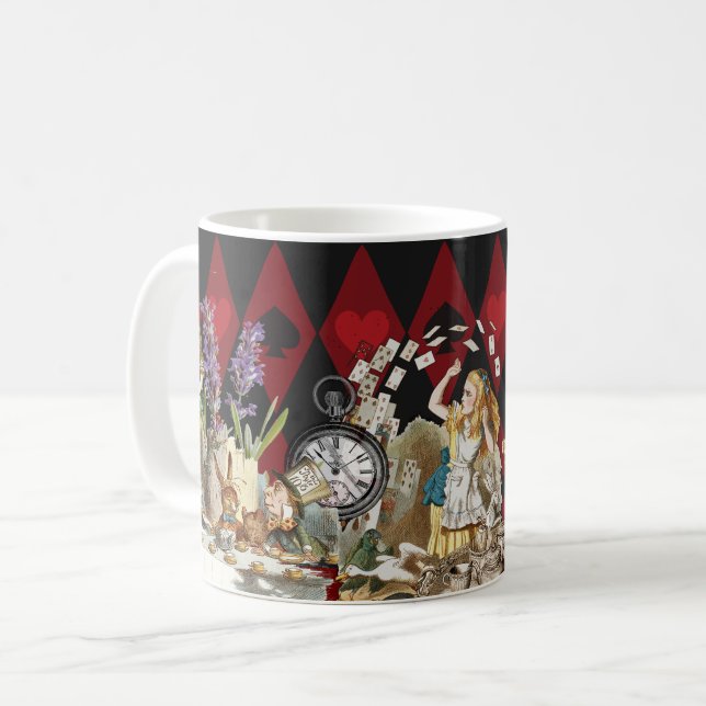 Alice i Wonderland Mad Cheshire Cat Kaffemugg (Framsida vänster)
