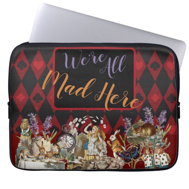 Alice i Wonderland Mad Cheshire Cat Laptop Fodral (Framsidan)