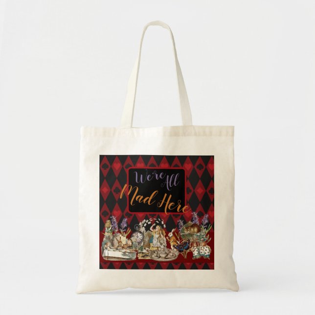 Alice i Wonderland Mad Cheshire Cat Tygkasse (Framsidan)