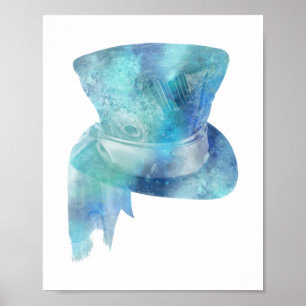 Alice i Wonderland Mad Hatter Hat Lodrät Skriv ut Poster