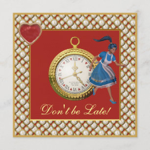 Alice i Wonderland Mad Hatter Tea Party Inbjudning Inbjudningar