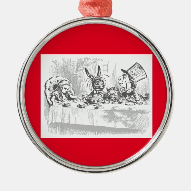 Alice i Wonderland Mad Hatter Tea Party Ornament (Framsidan)