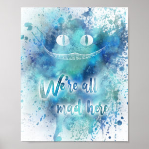 Alice i Wonderland Mad Lodrät Print Poster