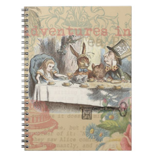 Alice i Wonderland Mad Tea Party Anteckningsbok