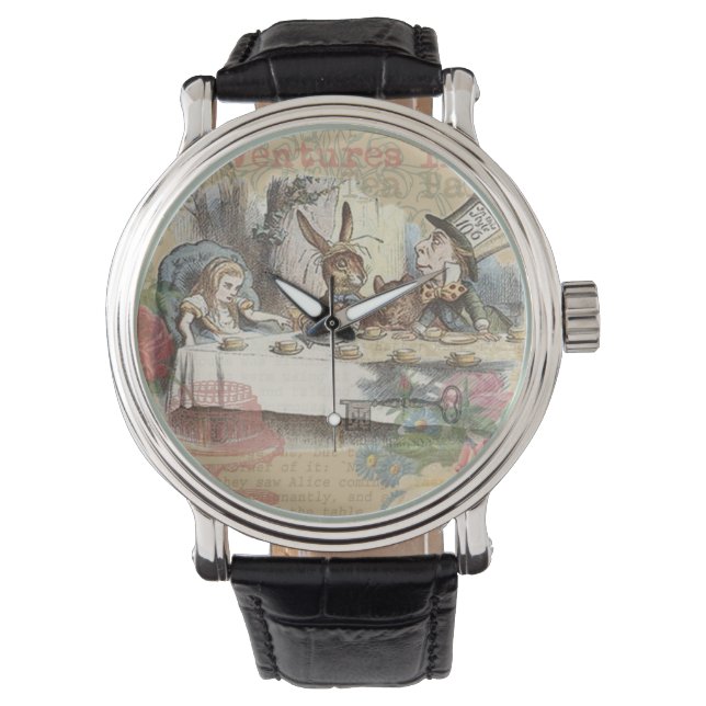 Alice i Wonderland Mad Tea Party Art Armbandsur (Framsida)