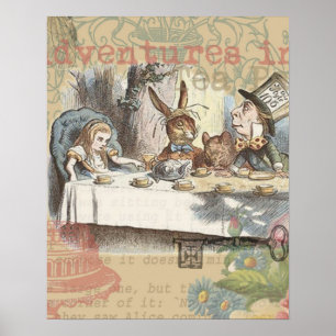Alice i Wonderland Mad Tea Party Art Poster