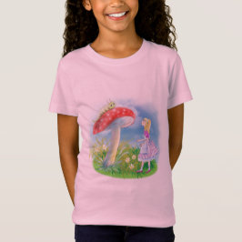Alice i Wonderland med svamp- och vattenpelare T Shirt