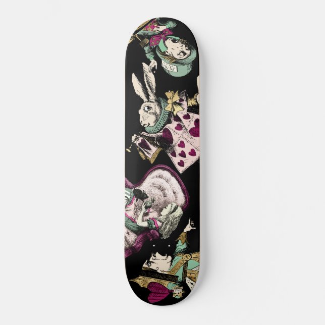 Alice i Wonderland Mini Skateboard Bräda 18,5 Cm (Framsida)