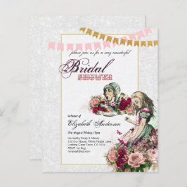 Alice i Wonderland Möhippa Tea Party Inbjudan