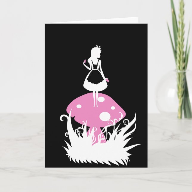Alice i Wonderland Mörk Card Kort (Framsida)