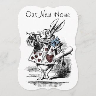 Alice i Wonderland New Home Notification Card Meddelande