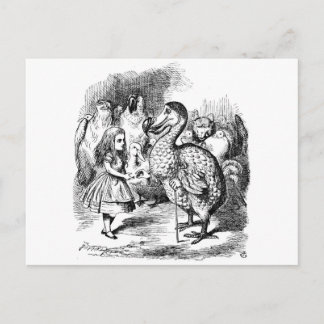 Alice i Wonderland och Dodo Bird Vykort