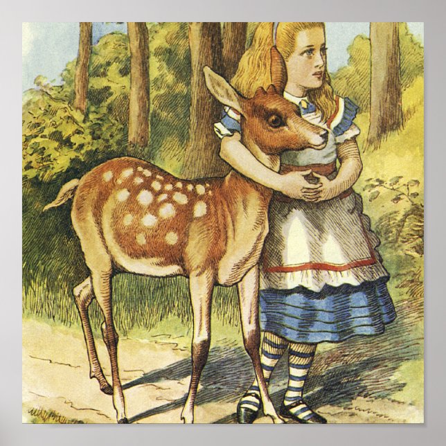 Alice i Wonderland och Hjorten Poster (Framsidan)